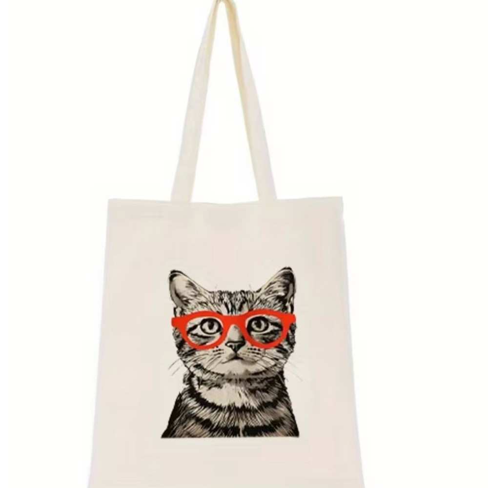 Cat Print Tote Bag - NEW